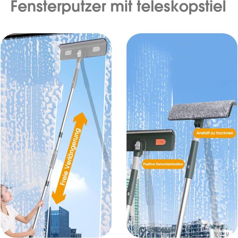 Wall Cleaner with Long Handle Baseboard Wall Cleaner Mop 360°   Rotation for Home Cleaning Microfiber 5