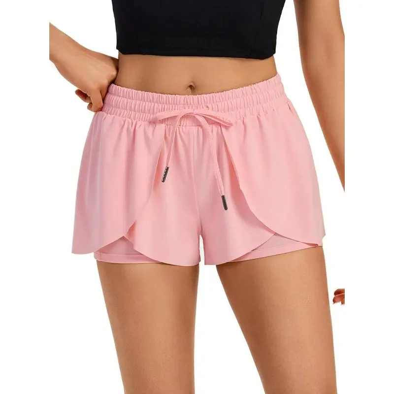 Women's Plain 2 in 1 Drawstring Waist Skorts Outfit, Casual Comfort High Waist Wrap Culottes, Ladies Summer Bottoms for Daily Athletic Running Gym Wear, Gym Clothes Women, Boomtown Outfits, Summer Outfits 2024, Back to School Clothes 6