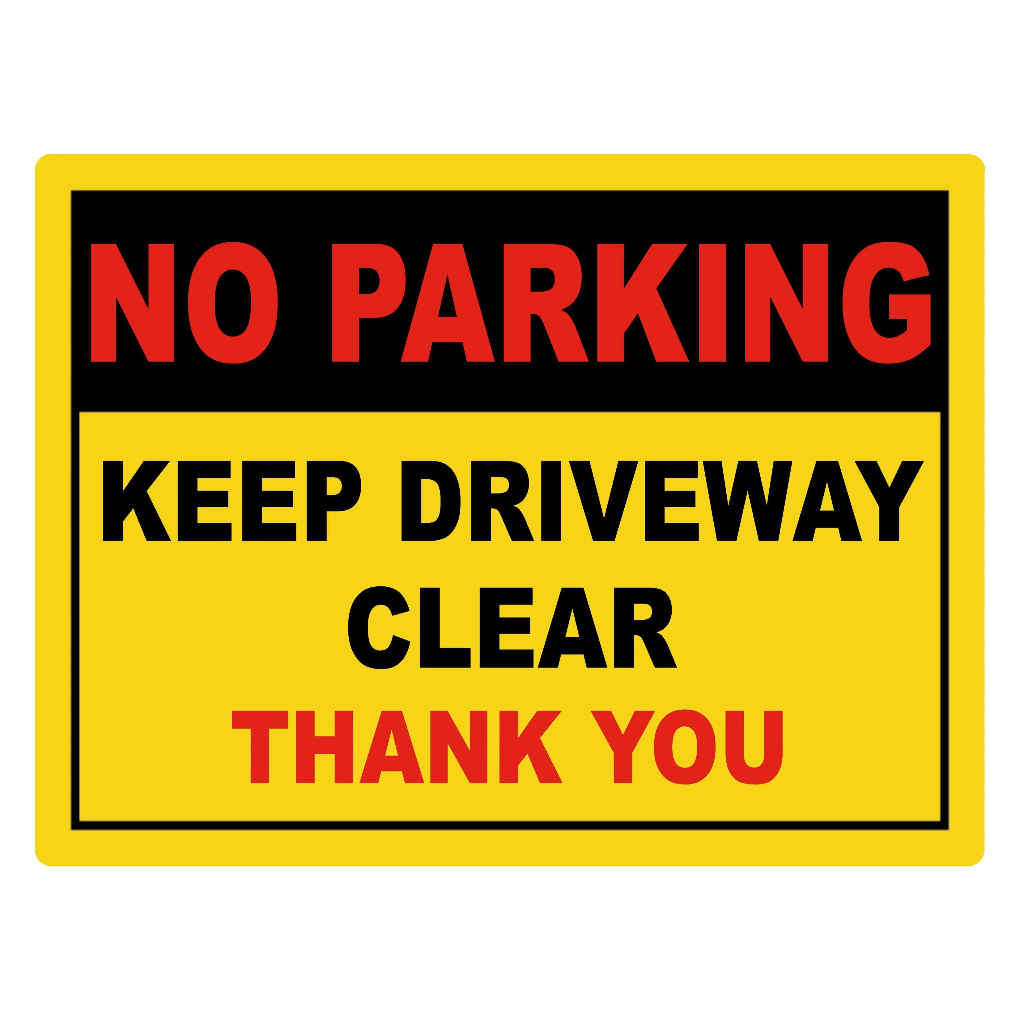 534 NO PARKING KEEP DRIVEWAY CLEAR Metal Aluminium Plaque Sign Door Gate House Office