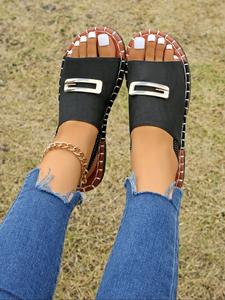 Women's Fashionable Slingback Sandals, 2024 New Style Casual Comfortable Sandals for Outdoor, All-match Commuter Shoes for Daily Wear Ladies Sandals, Trending Sandals, Strap Sandals