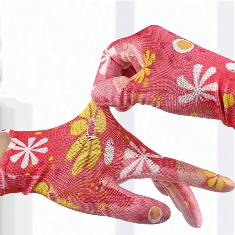 6/12/24pcs Women's Gardening Gloves, Ladies Work Gloves, Premium Grip Work Gloves, Comfortable Breathable Multipurpose, For Gardening, Lawn Care, Landscaping, Suitable For Digging, Planting, Weeding, Seed Sowing, Nail And Finger Protection 5