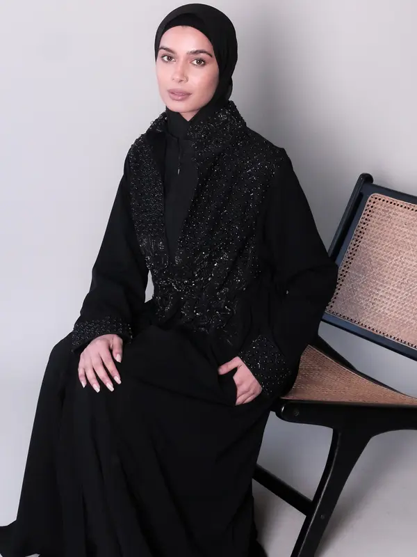 Aaria Black Jacket Handcrafted 3