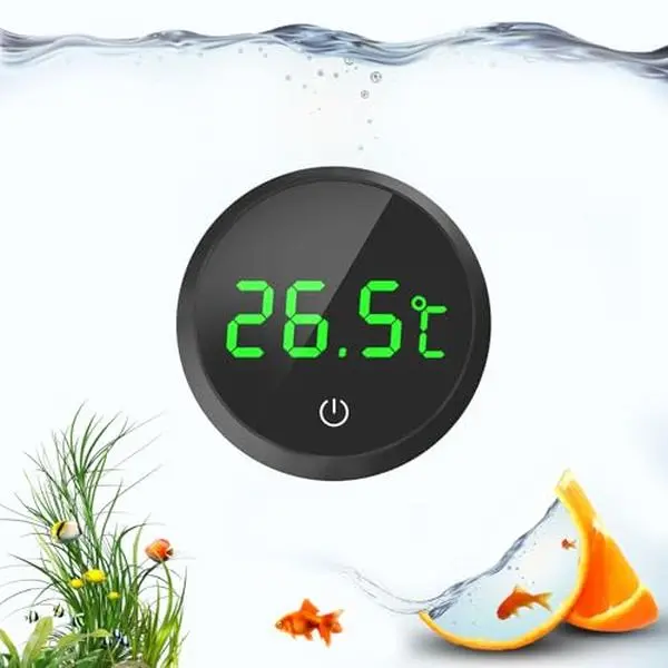 Fish Tank Thermometer Aquarium Thermometer Wireless Touch Stick Digital Aquarium Thermometer LED Display ±1°C for Monitoring The Fish Tank Aquarium Temperature Accessories 0