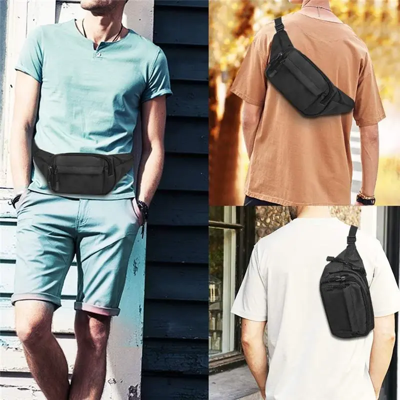 Bubag Waist Bag, Waterproof 4 Zip Pockets Fanny Pack Running Waist Pack Bag Adjustable Belt Waistpacks for Outdoors,Travel,Sport, Hiking 5