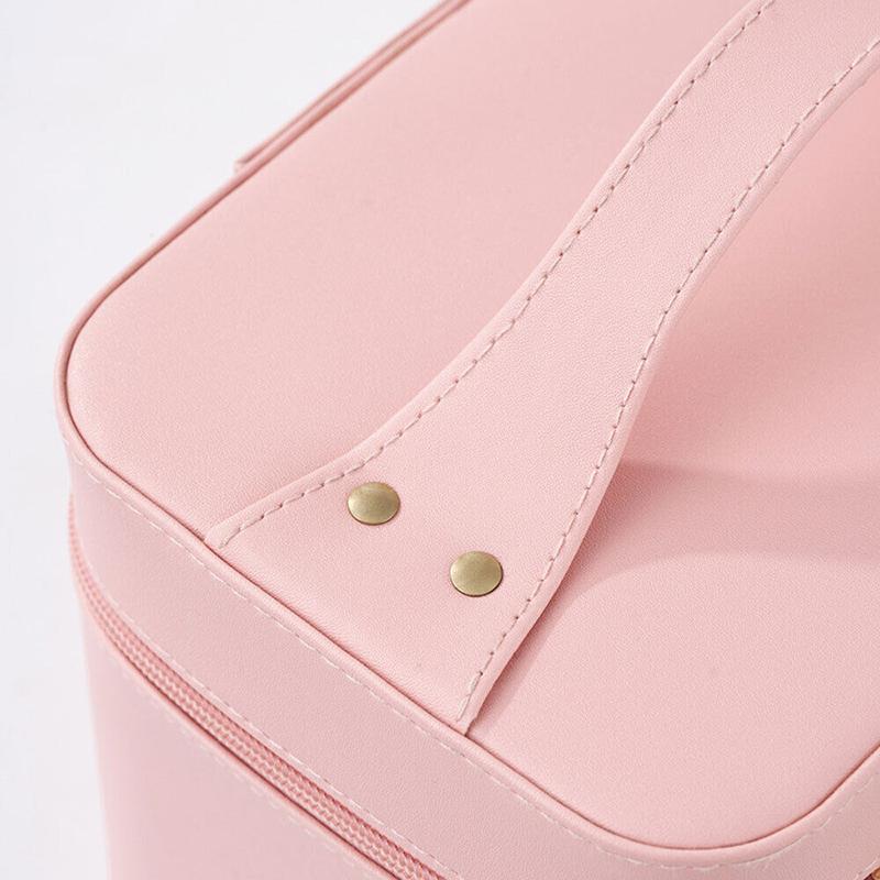 Cute Travel Makeup Bag Cosmetic Organizer Make up Case with Led Light Mirror UK~ 6