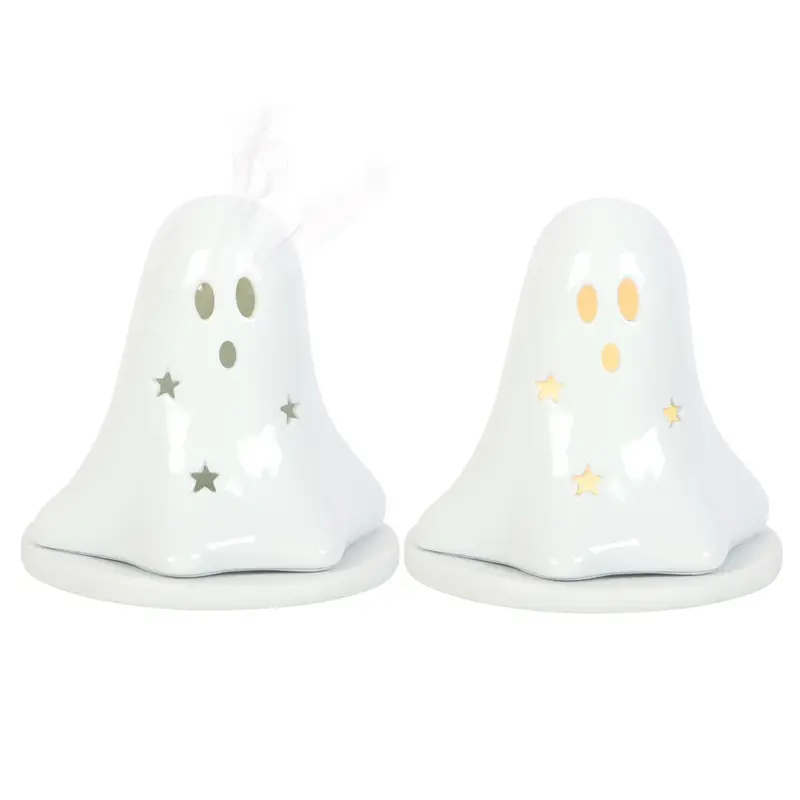 Gothic Gifts Ghost Tealight and Incense Cone Holder Ceramic Decor 2