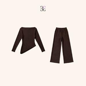 emlavish Textured Drape Two-Piece Set