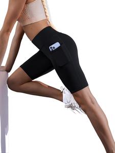 Halloween Women's Tight-fitting Sports Shorts, Yoga Pants, High Waist  Tummy Control Shorts with Pockets, Cycling Shorts, Suitable for Outdoor Walking, Fitness, and Indoor Casual Wear. Solid Color, Versatile, and Perfect for Titness.