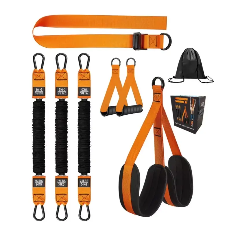 2025 Patented Pull-Up Assist Band | Heavy Duty Resistance Bands with Knee Pad | Adjustable Strength Training System 2