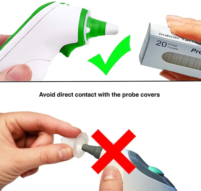 200 Counts Ear Thermometer Probe Covers/Refill Caps/Lens Filters for All Braun ThermoScan Models and Other Types of Digital Thermometers Disposable Covers 3