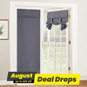 Solid Color Door Home Decoration Curtain, 1 Count Velcro Design Privacy Blackout Door Curtain, Home Decor Room Divider Curtain for Living Room Bedroom