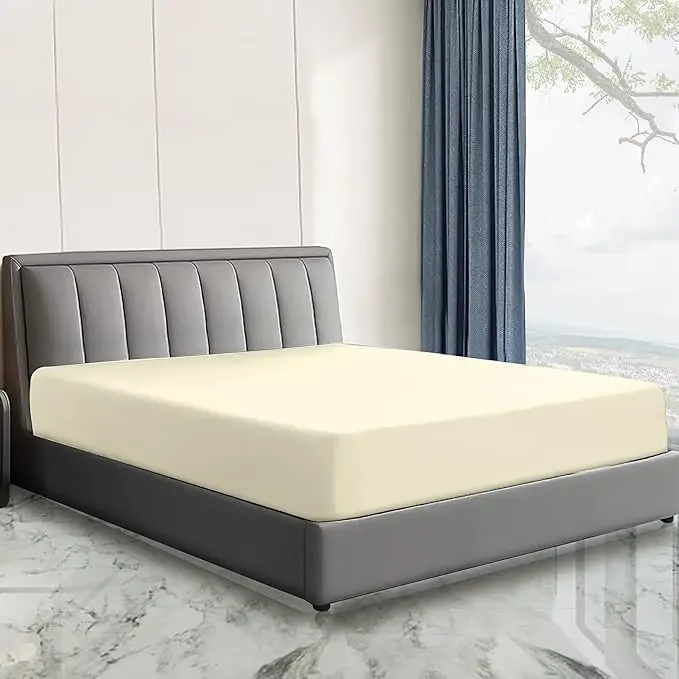 Aura Décor  : Microfiber Fitted Sheets Breathable, Anti Wrinkle 40cm Deep Pocket Single Bed Sheets  |  Bedding 90 X 190 CM Single Fitted Sheet | 3