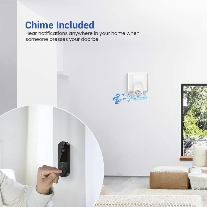 1080p Smart Wireless Video Doorbell Camera with AI Human Detection & Night Vision - Enhance Home Security 5