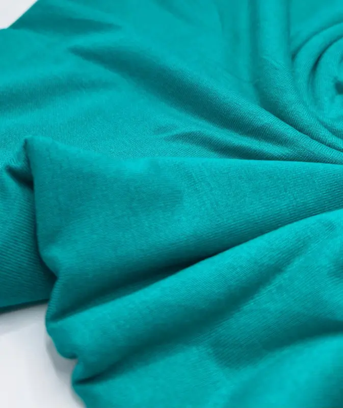 Plain Jade Green Viscose Elastane Fabric 4 Way Stretch Jersey 2