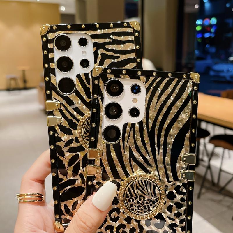 [Glitter Phone Case] Glitter Phone Case | Fashionable Leopard Print for Samsung S25 Ultra, S24 Ultra, S25, S24, S23 FE, S22, S21 FE Plus, Note20 Ultra, A16, A55, A15, A35, A25, A36, A56, A14, A54, A53, A52, A23, A32, A33, A34, A24, A13 3