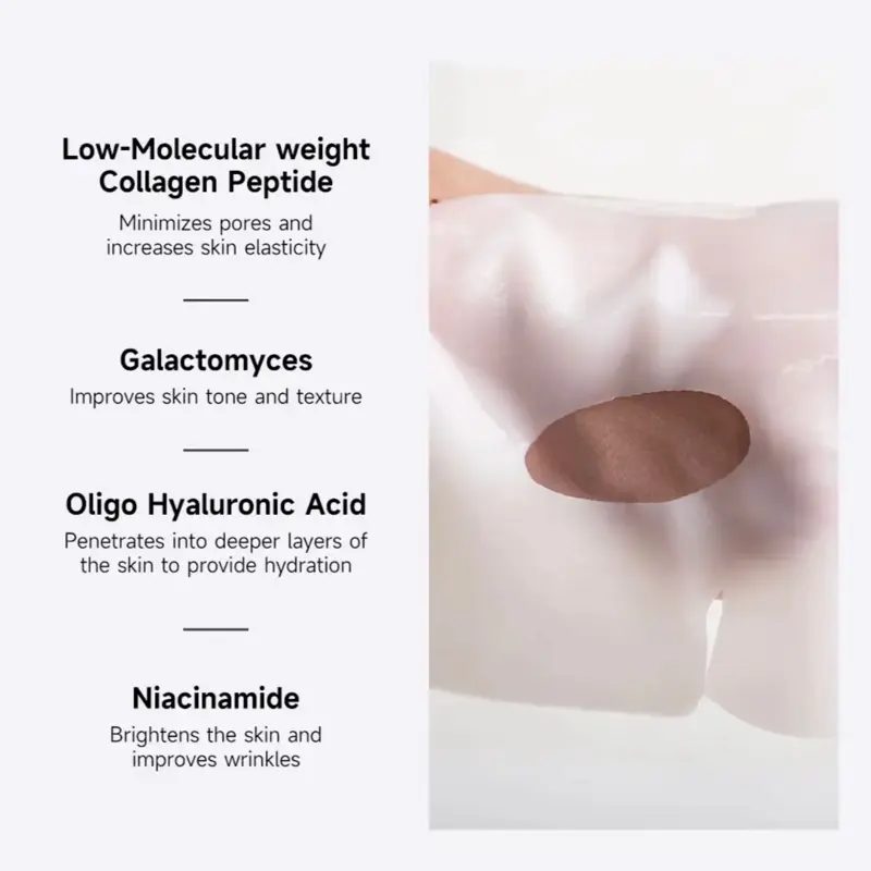 Bio-Collagen Real Deep Mask, Hydrating Overnight Hydrogel Mask, Pore Minimizing, Elesticity Improvement, 34gx4 (Pack of 4) Skin Repair Comfort Body Care 6
