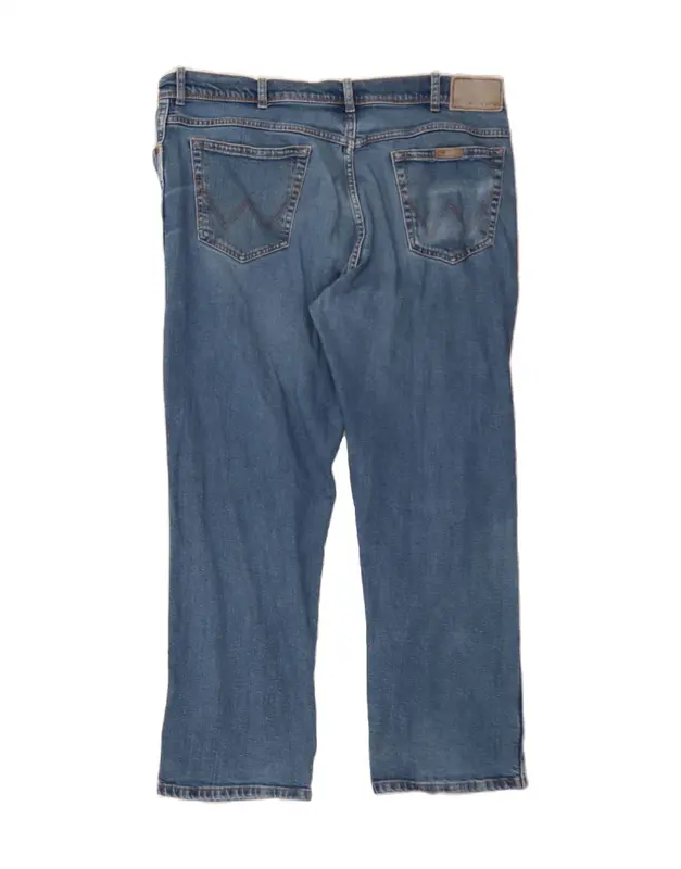 Pre-Owned Vintage WRANGLER Mens Regular Fit Straight Jeans W40 L30 Blue Cotton 2