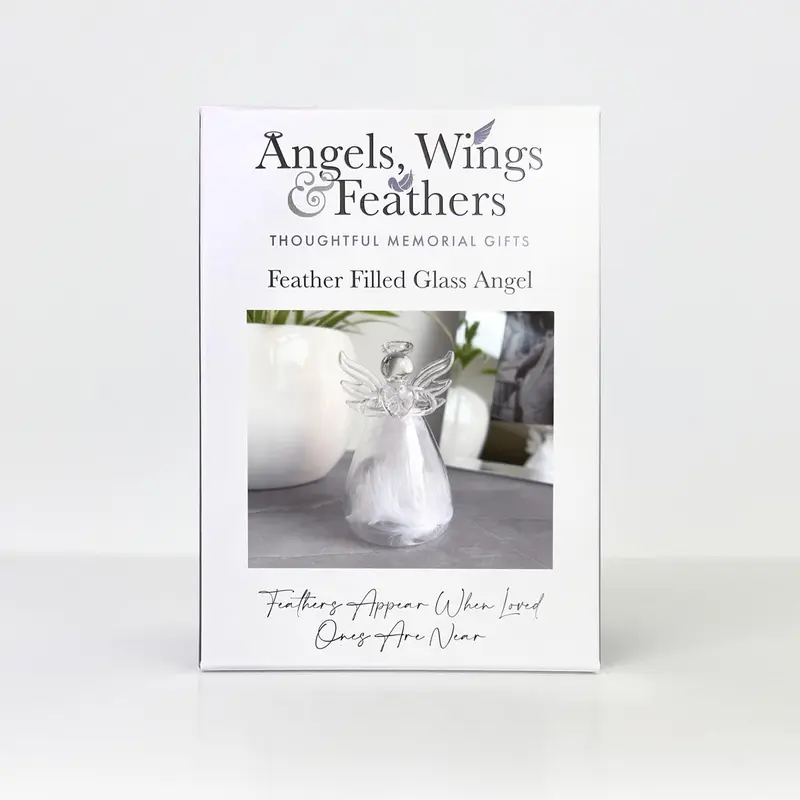Feather Filled Glass Angel 1