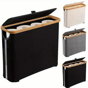 Toilet Paper Holder Storage Box, 1 Piece Multi-purpose Bathroom Organizer with Lid, Home Organizer for Bathroom, Office, Laundry Room, Boxes