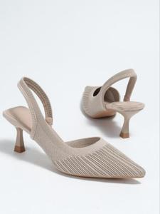 Women's Fashionable Plain Color High Heel Pumps, Casual Versatile Pumps for Summer, Lightweight Breathable Comfortable Shoes for Daily Wear