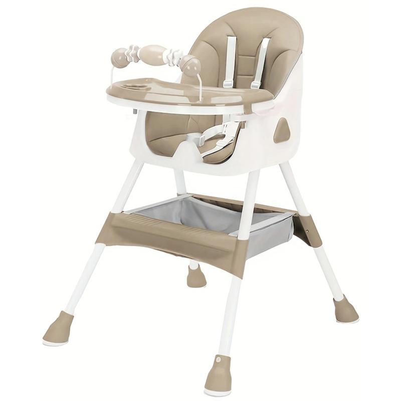 UBRAVOO Foldable Baby High Chair 6 Months Plus, with Large Antislip Pad & ToyRack, Easy to Clean Feeding , E500 7