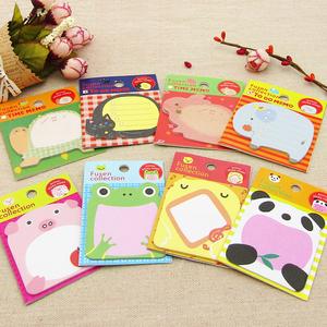 8PCS Cute Sticky Notes in Different Shapes Animal Design Memo Notes for Students Home Office Supplies