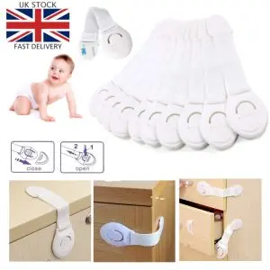 5-50x Baby Safety Kid Child Lock Proof Cabinet Cupboard Drawer Fridge Pet Door 1