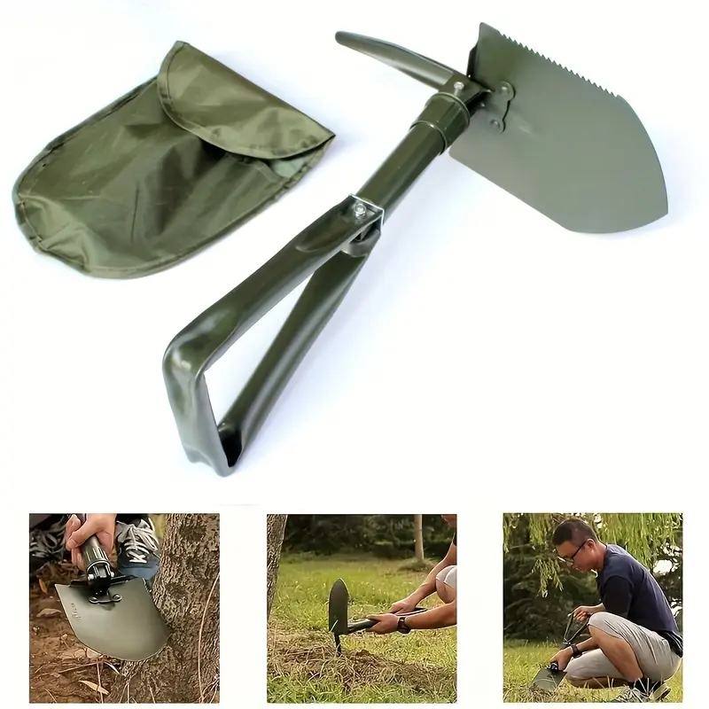 Ultimate Folding Shovel - Portable Multi-Tool for Camping, Hiking, Fishing, and Gardening - Durable Metal Construction, Compact, and Lightweight for Outdoor Enthusiasts 2