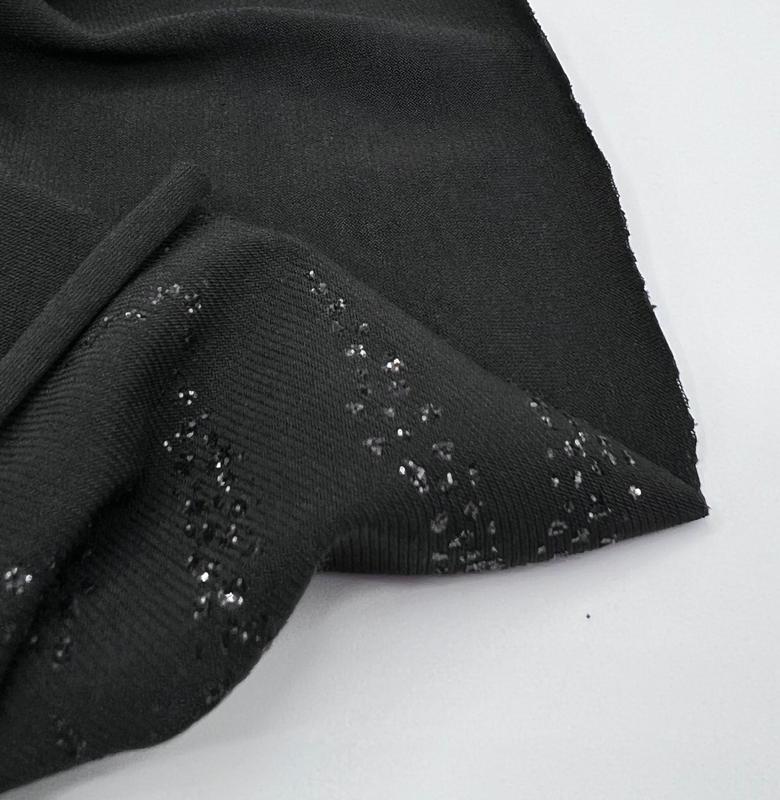 Black Animal Glitter ITY Fabric 5