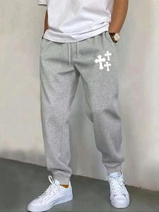 Men's Graphic Print Sweatpants, Casual Comfy Breathable Jogger Pants for Spring & Fall, Men's Trousers for Daily Wear