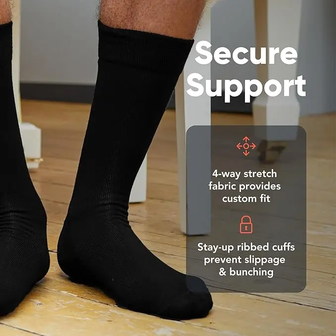0-Pack Plain Mens Socks - Comfortable Charcoal, Navy & Black Socks for Men - Smart Dress Look - Suitable for Work and Casual Wear - Cotton Rich, Breathable, Stain Resistant and Durable Menswear Beige 2