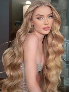 Long Straight Honey Blonde Clip in Hair Extensions, Gorgeous Fluffy Wigs for Women, Wigs for Party, Daily Use