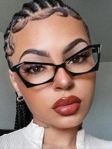 Vintage Cat-eye Polygonal Frame Eyeglasses, Trendy Anti-blue Light Eyeglasses for Women & Men, 2024 New Style Fashion Eyeglasses for Daily Wear
