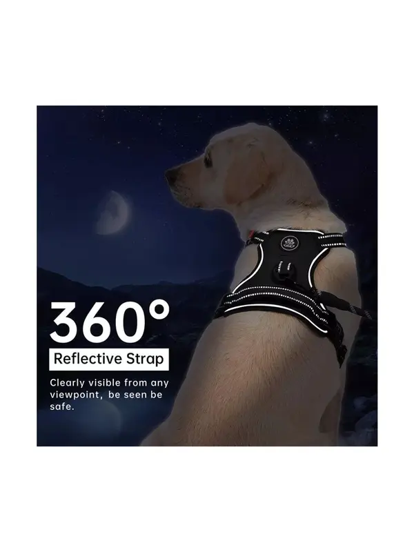 No-Pull Pet Dog Harness with Handle Adjustable Reflective Padded Vest S,M,L 5