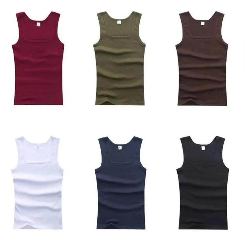 Hot Sale Summer Male clothes Women Basic Elastic tank top Pure Cotton Sleeveless Men's t-shirt Bodybuilding Fitness T-shirt Menswear Socks Gamis Bestie Operator Beige Plain 1
