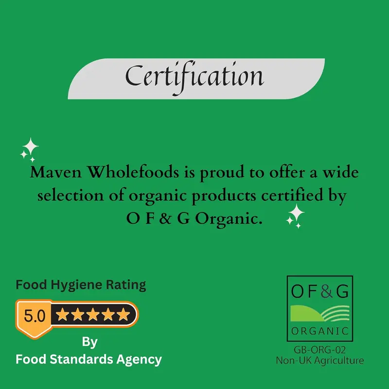 Maven wholefoods Organic Stoneground White Flour 2kg | Raw | GMO Free | High Fibre & Protein | Certified Organic | Suitable for Vegetarian & Vegan | Packed Fresh in Resealable Bags (2kg) 5