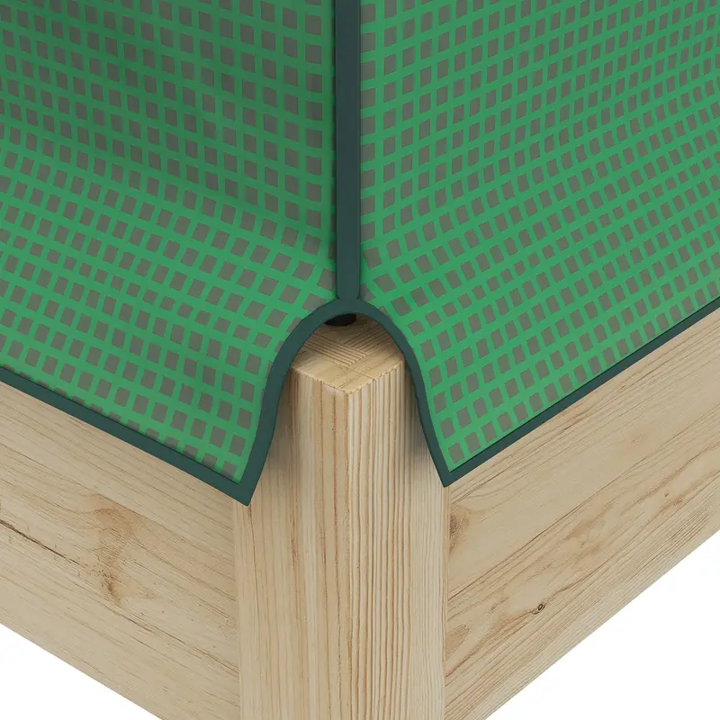 Wooden Planter Box with PE Greenhouse Cover and Bed Liner, Raised Garden Bed for Vegetables, Flowers, Herbs 8
