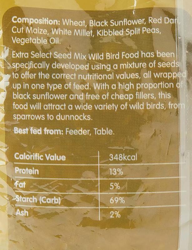 Extraa Select Wiild Bird Seed Mix with Black Sunflower Seeds, Wheat, Dari, Millet Seeds - Nutrient Rich Wild Bird Food for Small Birds - 1kg 6