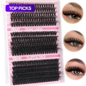 300pcs Fluffy Lash Extension Thick Cluster Fluffy Eyelashes Eyelash Extensions 10-18mm Lash Clusters Individual Lash Extensions DIY Clusters Lashes Extension at Home, Professional Eye Makeup for Women (300pcs-70P+80P+90P 10-18mm) #TOP PICKS