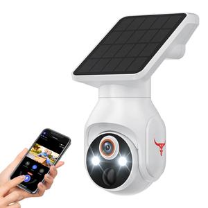 Solar Powered Security Camera, 1 Count Wireless Outdoor Security Camera, Human Detection Camera with, Bidirectional Audio, Cloud Storage, Home Security Cameras