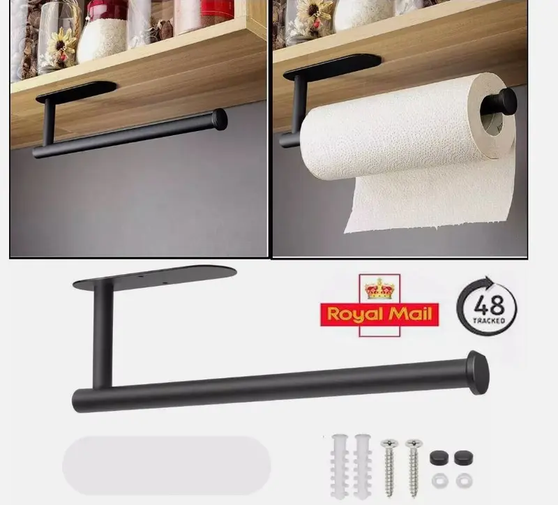 Bathroom Kitchen Paper Towel Holder Roll Holder Stand Self-Adhesive Wall Mounted toilet  roll  holder 0