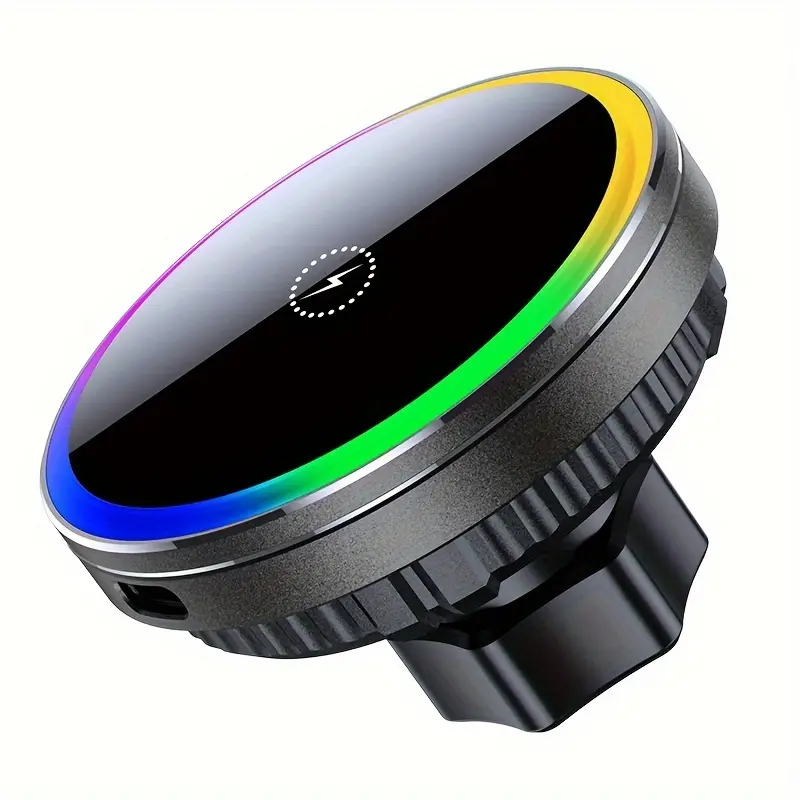 [Wireless Fast Charging Holder] Wireless Fast Charging Fan Cooling Car Magnetic Holder - QI1 Wireless Charger for Apple iPhone 12-16 Series - Car Air Outlet Car Mobile Phone Holder 6