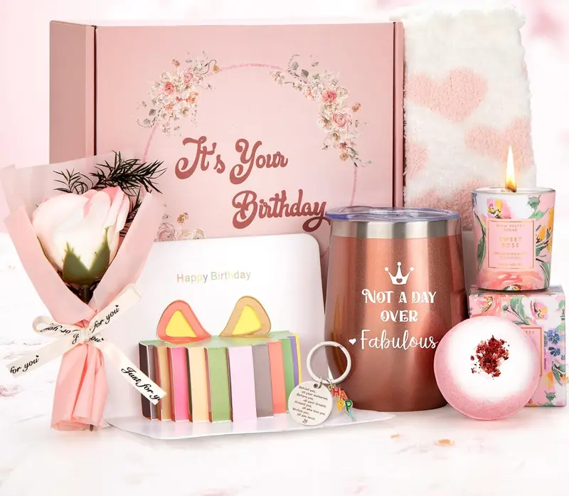 Birthday Gifts for Women, Gifts for Her, Mum, Best Friends, Sister, Wife, Girlfriend, Happy Birthday Hamper Gift Set for Women, Birthday Gift Ideas, Unique Gift Basket Birthday Presents for Women  Any Age 18th Birthday 30th Birthday 0