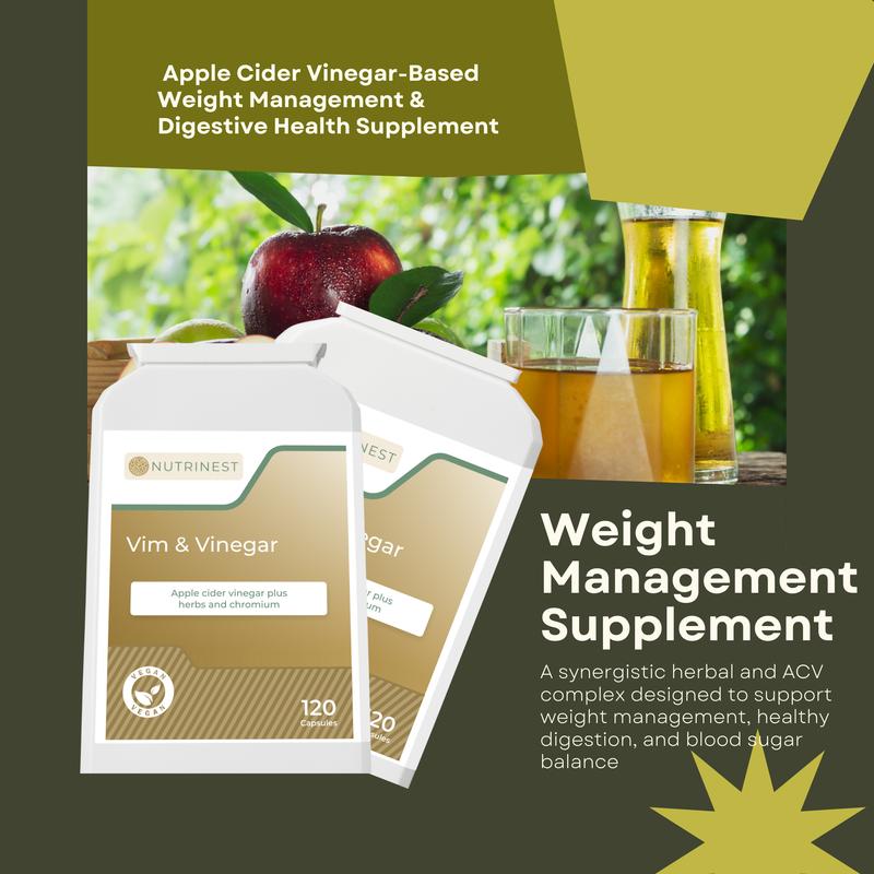 Vim & Vinegar Apple Cider Vinegar Complex with Herbs – Weight Management & Digestive Support 3