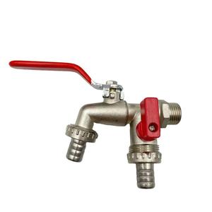 Dual-outlet Garden Hose Faucet, Stainless Steel Outdoor Tap with Multiple Components, Universal Thread-Faucet for Sprinklers & Flexible Hose, Watering System, Garden Equipment, Water Hose Nozzle