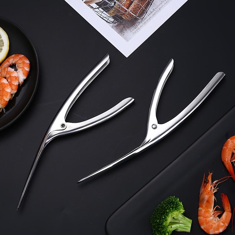 1pc Stainless Steel Shrimp Deveiner Tool - Ergonomic Handle, Efficient Seafood Prep for Easy Shelling & Cleaning, Kitchen Gadget 4