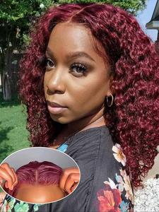 18 Inch Reddish Brown Bob Wig, Gorgeous Fluffy Wigs for Women, 13x4 Lace Front Wigs, Human Hair Wigs for Party, Daily Use