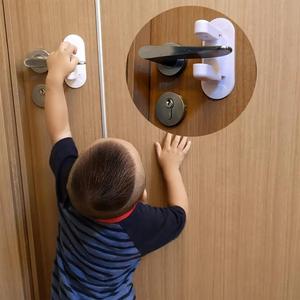 Childproof Door Lever Lock, Baby Safety Door Handle Lock , Punch Free Home Protection Lock, Safety Locks & Straps