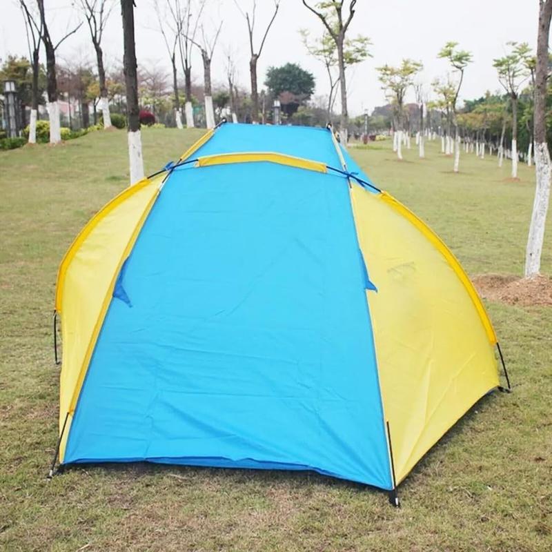 New Beach Shelter Tent Outdoor Pop Up Sun Shade for 2-3 Person – Waterproof Camping Tent with Ground Sheet & Carry Bag – Portable UV Canopy for Garden, Park, Picnic, or Beach 2