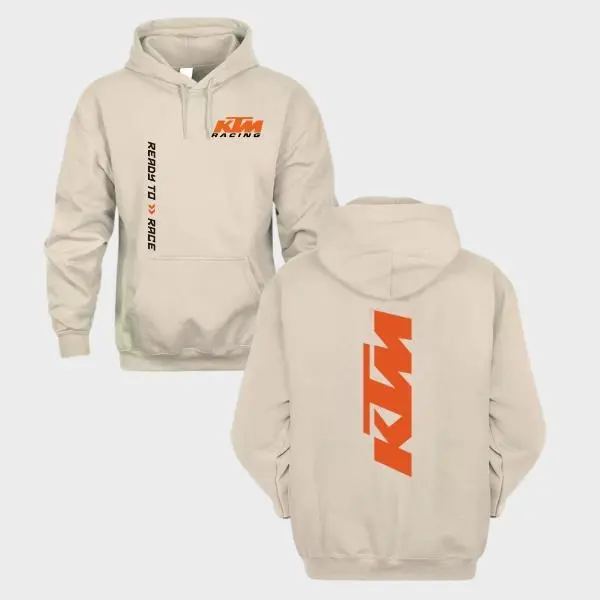 Bold Orange Logo with Ready to Race Slogan Sweatshirt, Tshirt, Hoodie, KTM Racing Shirt, Comfortable Unisex Pullover for Motorsport Enthusiasts , Perfect for Everyday Wear and Racing Fans 5